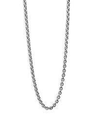 Lagos Men's Sterling Silver Anthem Double Link Caviar Chain Necklace