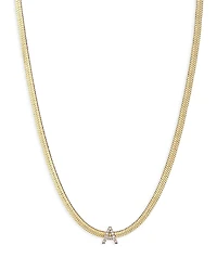 Ettika Initial Herringbone Chain Necklace