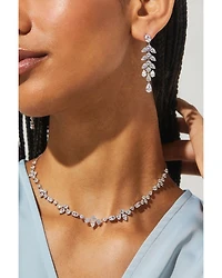 Chandelier Earrings in Rhodium Plated