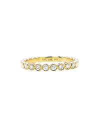 Ef Collection 14K Yellow Gold Diamond Bezel Stack Ring