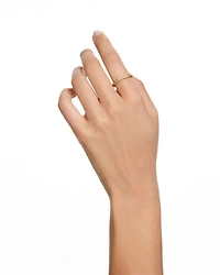 Matrix Yellow Crystal Stack Ring in Gold Tone