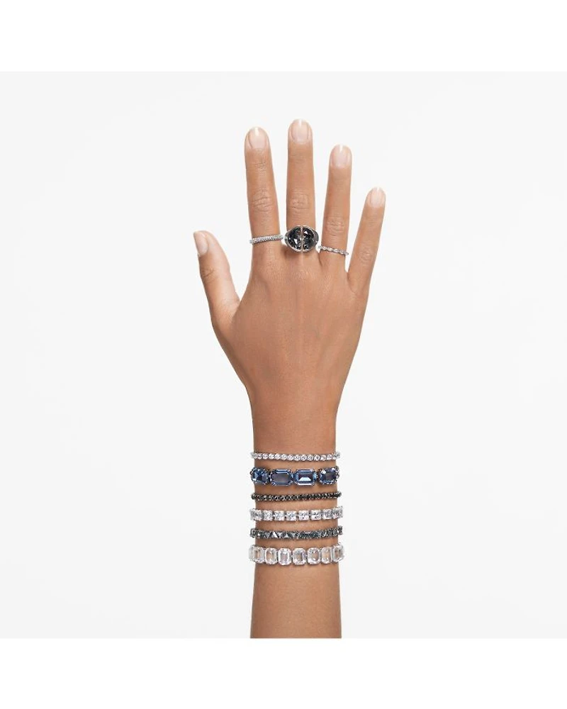 Matrix Marquise Cut Stack Ring Rhodium Plated