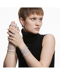Matrix Rectangle Cut Ring Rhodium Plated
