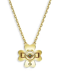 Idyllia Crystal Clover Pendant Necklace, 14.96-17.72"