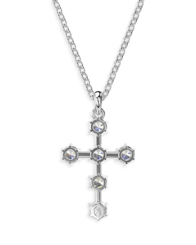 Insigne Crystal Cross Pendant Necklace
