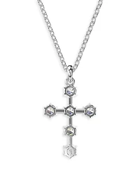 Insigne Crystal Cross Pendant Necklace