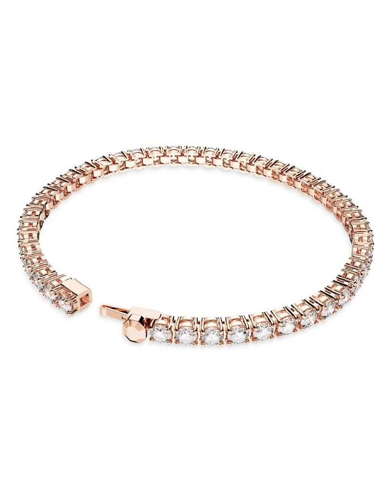Matrix Tennis Bracelet Rose Gold Tone