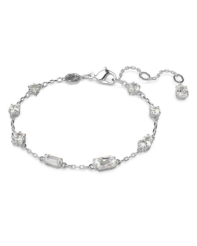 Mesmera Mixed Cut Scatter Bracelet in Rhodium Plated