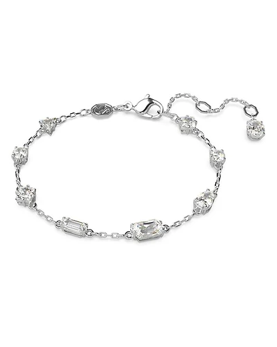 Mesmera Mixed Cut Scatter Bracelet in Rhodium Plated