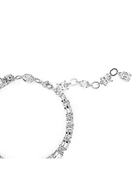 Mesmera Mixed Cut Double Row Bracelet in Rhodium Plated