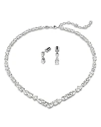 Swarovski Mesmera Mixed Cut Collar Necklace & Drop Earrings Set