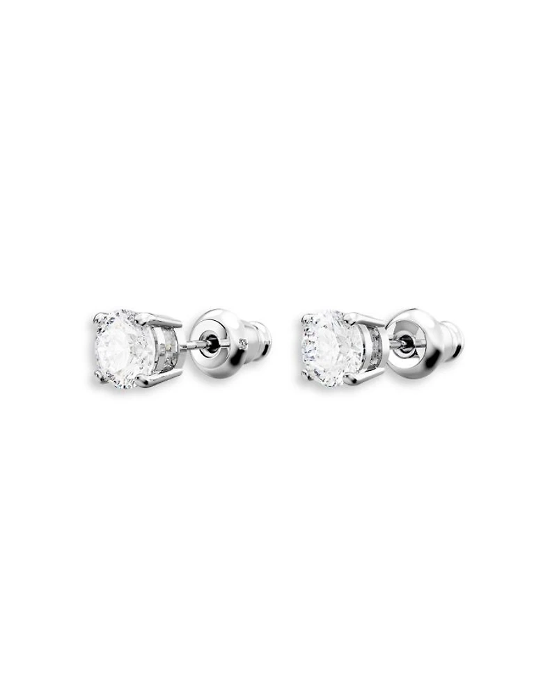 Matrix Tennis Necklace & Stud Earrings Set in Rhodium Plated