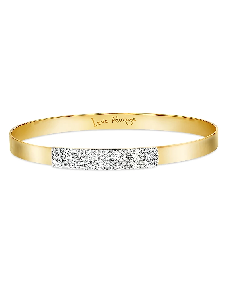 Phillips House Rhodium & 14K Gold Affair Diamond Bangle Bracelet