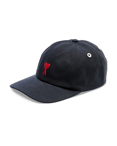 Ami Cotton Red Adc Embroidered Baseball Cap