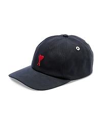 Ami Cotton Red Adc Embroidered Baseball Cap