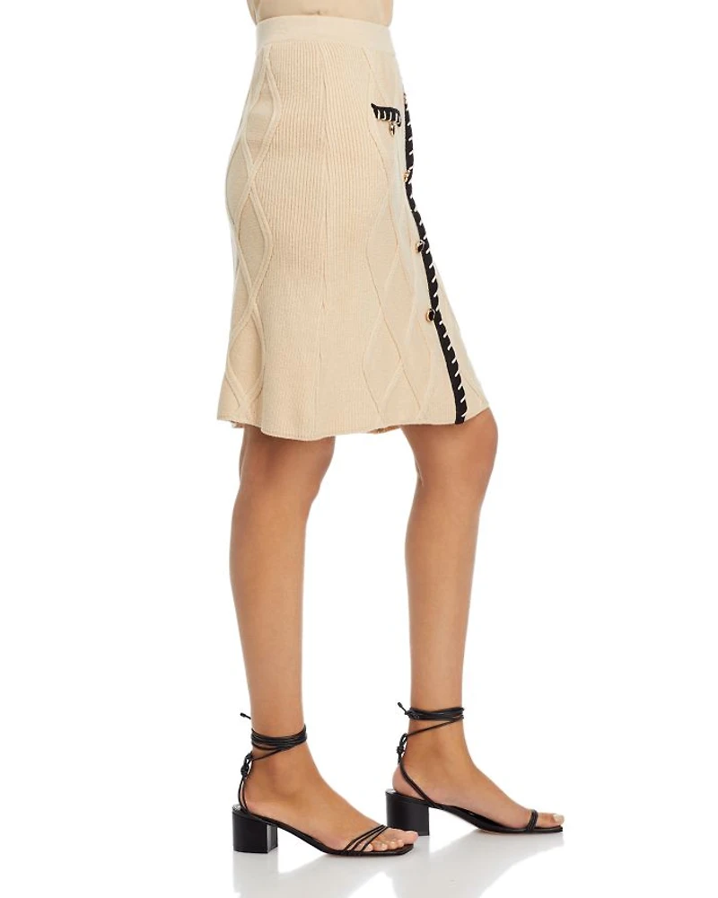 Textural Knit A Line Pull On Skirt