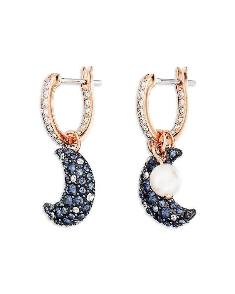 Sublima Pavé Crescent Drop Earrings