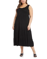 Karen Kane Plus Tiered Midi Dress
