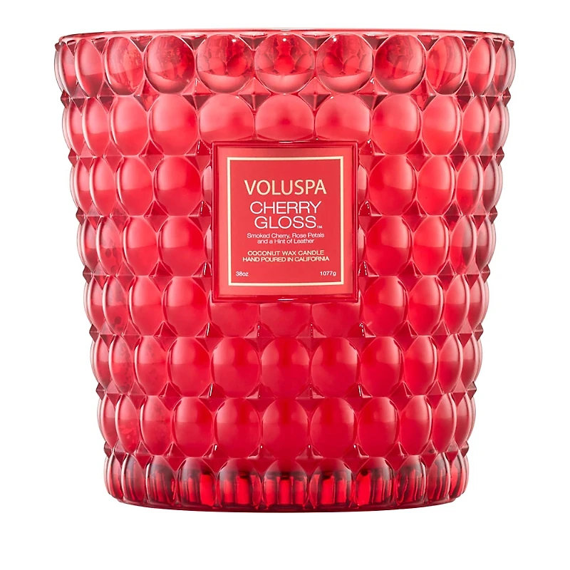 Voluspa Cherry Gloss 3-Wick Hearth Candle, 38 oz.