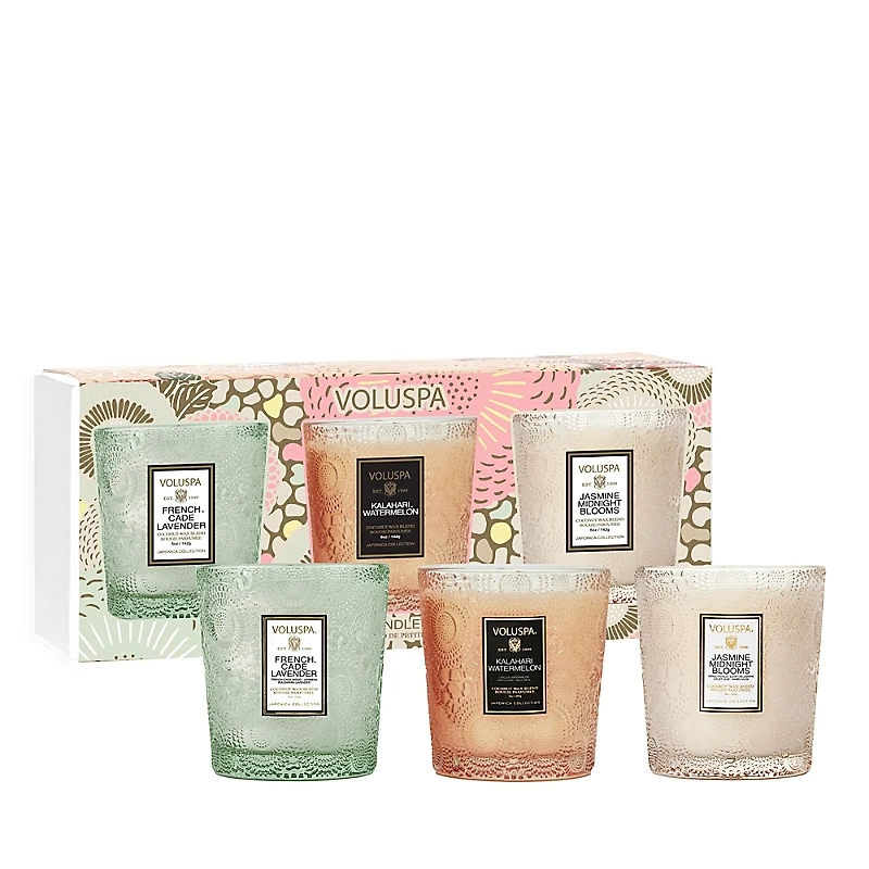 Voluspa Home Refresh Demi Trio Candle Set