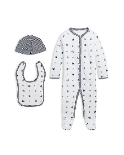 Boys' 3-Pc. Polo Bear Coverall Set - Baby