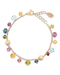 Marco Bicego 18K Yellow Gold Africa Multi Gemstone Dangle Link Bracelet