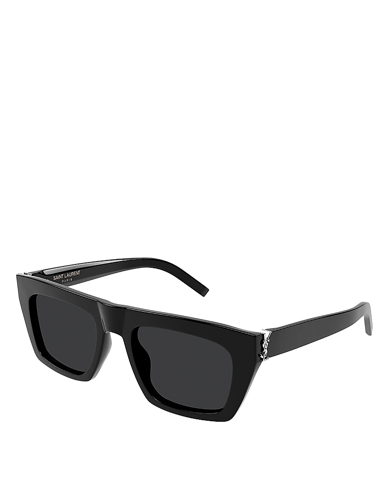 Saint Laurent Monogram Hinge Rectangular Sunglasses, 52mm