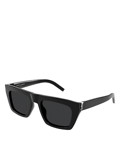 Saint Laurent Monogram Hinge Rectangular Sunglasses, 52mm
