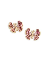 Butterfly Pavé Stud Earrings in 18K Gold Plated