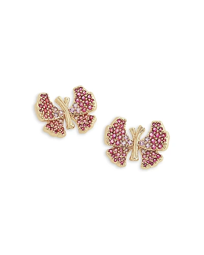 Anabel Aram Butterfly Pave Stud Earrings