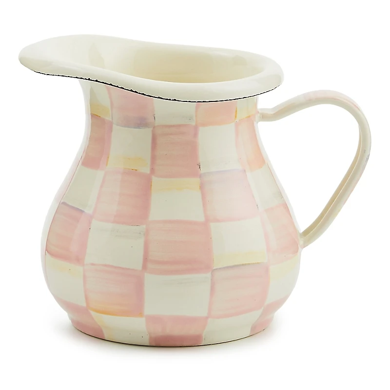 Mackenzie-Childs Rosy Check Enamel Creamer