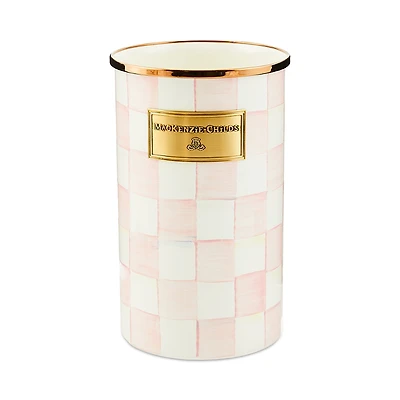 Mackenzie-Childs Rosy Check Enamel Utensil Holder