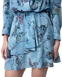 Rogers Silk Butterfly Print Dress