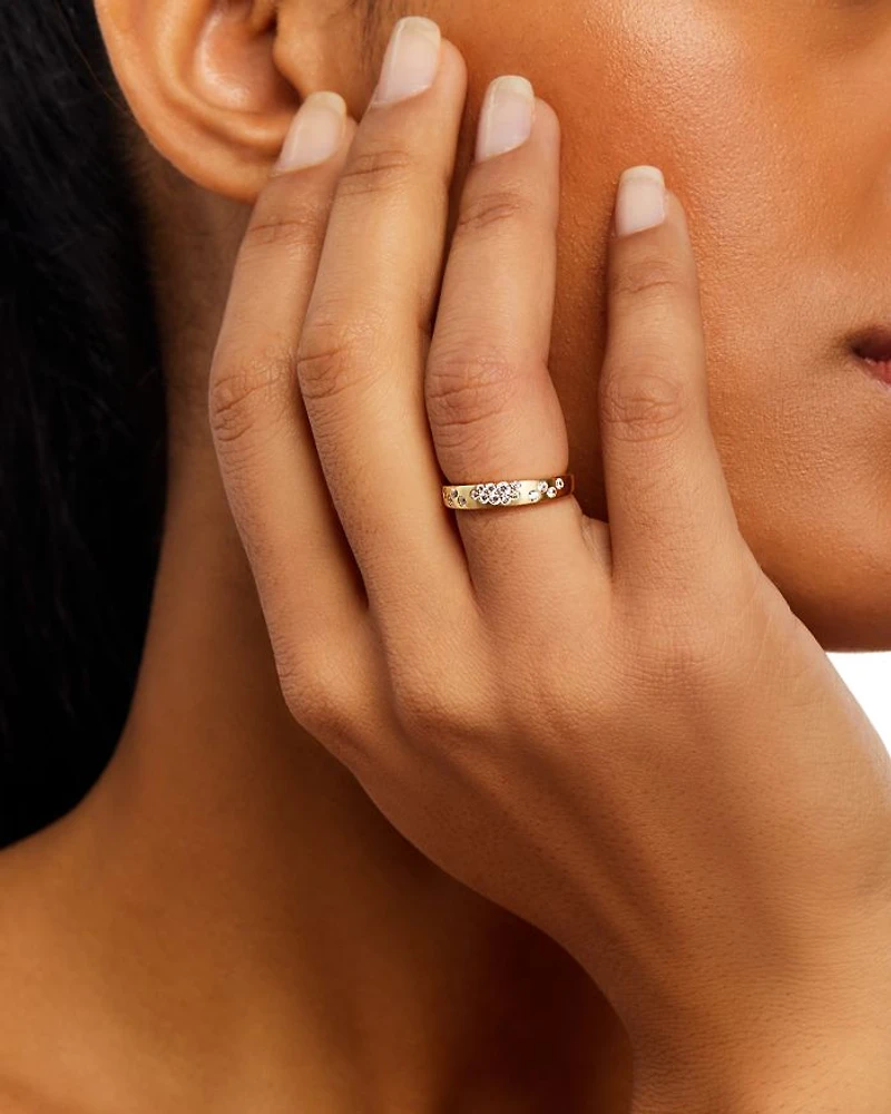 Diamond Scatter Ring 14K Yellow Gold, 0.30 tcw
