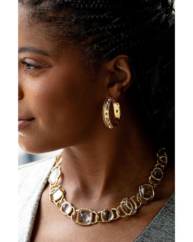 Berry Hoop Earrings in 18K Gold Plated