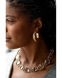 Berry Hoop Earrings in 18K Gold Plated
