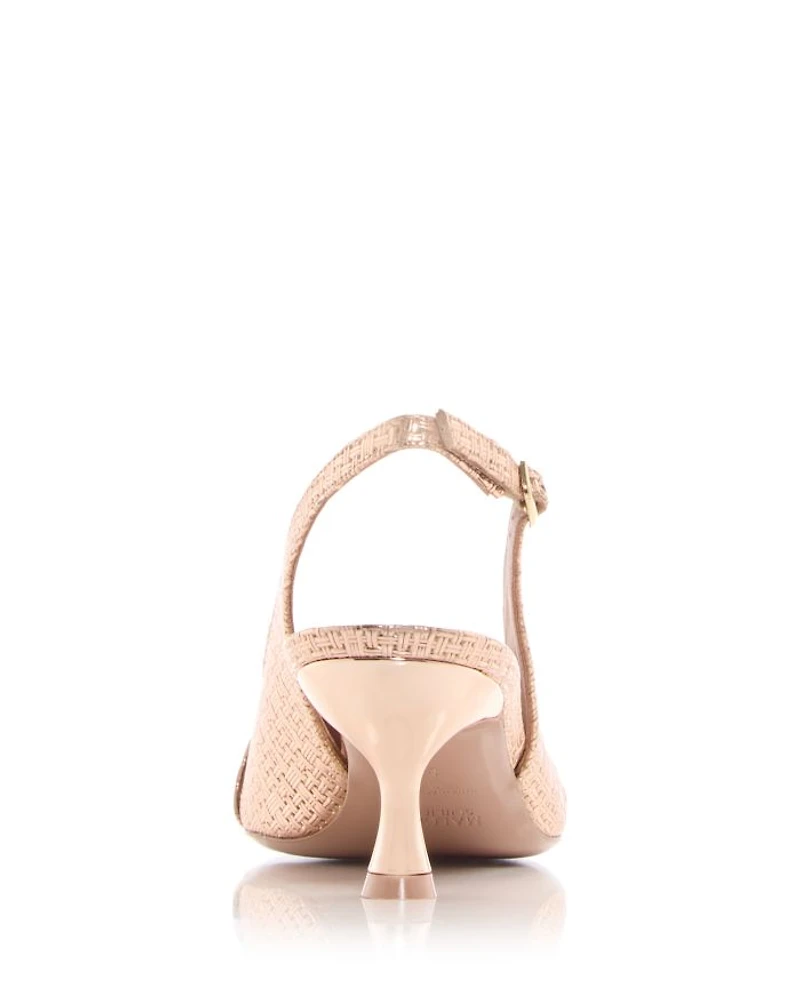 Women's Jama Embossed Slingback Kitten Heel Pumps