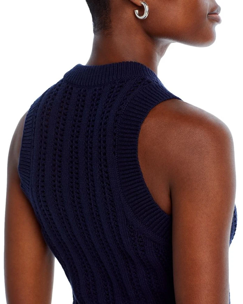 Jade Open Knit Sleeveless Top