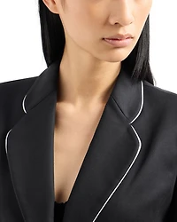 Contrast Piping Blazer