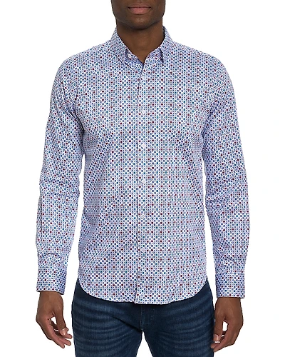 Robert Graham Favre Cotton Tailored Fit Button Down Shirt