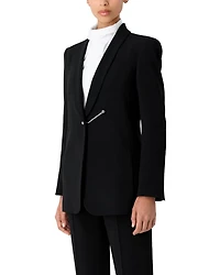 Bar Piercing Shawl Lapel Blazer