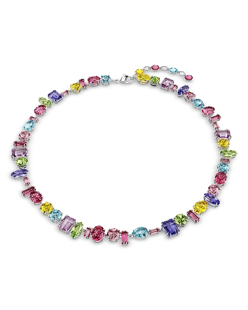 Swarovski Gema Asymmetric Mixed Cut Crystal Necklace