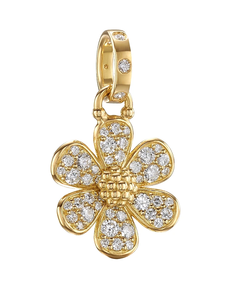 Temple St. Clair 18K Yellow Gold Diamond Snow Flower Pendant