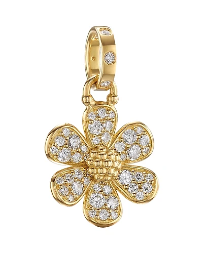 Temple St. Clair 18K Yellow Gold Diamond Snow Flower Pendant