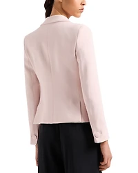 One Button Crepe Blazer