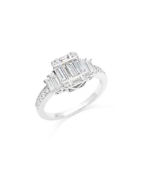 Bloomingdale's Fine Collection Diamond Baguette Cluster Ring