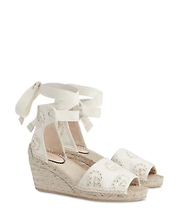 Women's Espadrille Interlocking G Wedge Heel Sandals