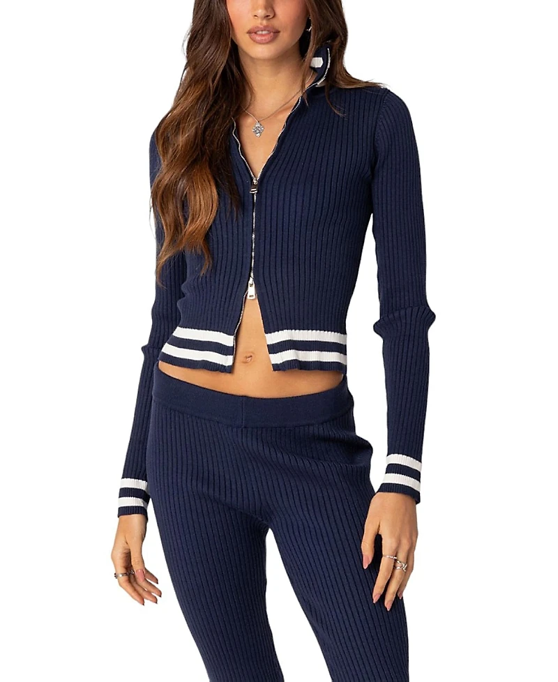 Edikted Pluto Ribbed Cardigan