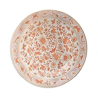 Mottahedeh Sacred Bird & Butterfly Orange Charger Plate