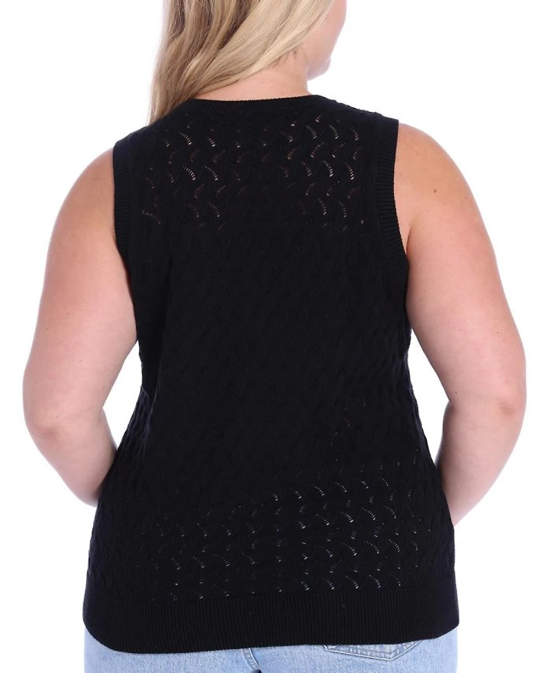 Plus Cotton Pointelle Tank
